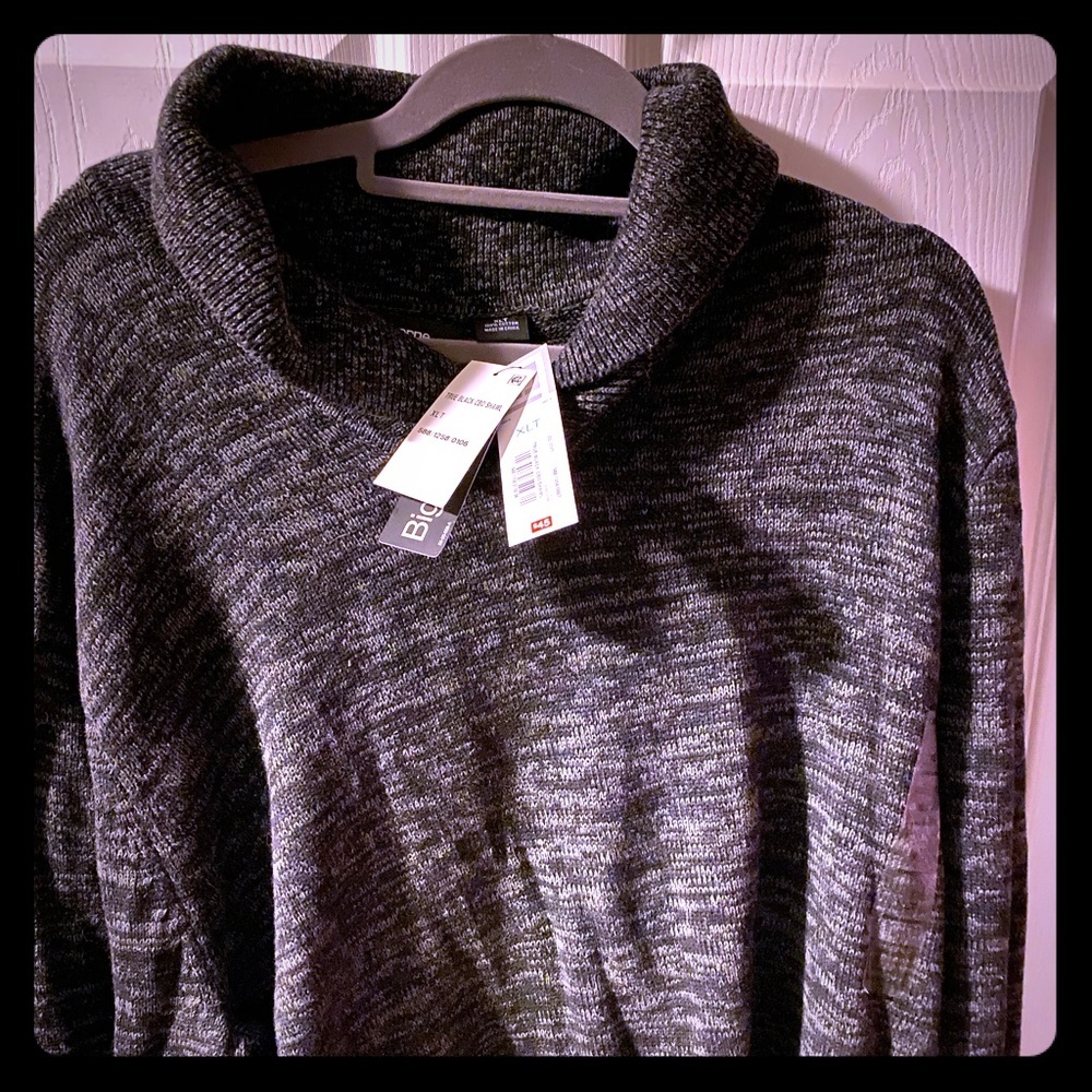 Men’s Heathered black sweater, XL (Tall), NWT